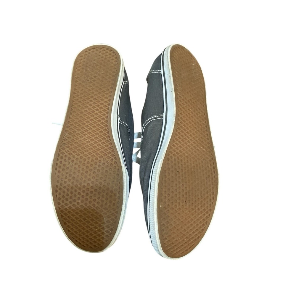 Vans Low Top Gray Canvas Lace Up Shoes Unisex Women's Size 9 Sneakers - Picture 3 of 5